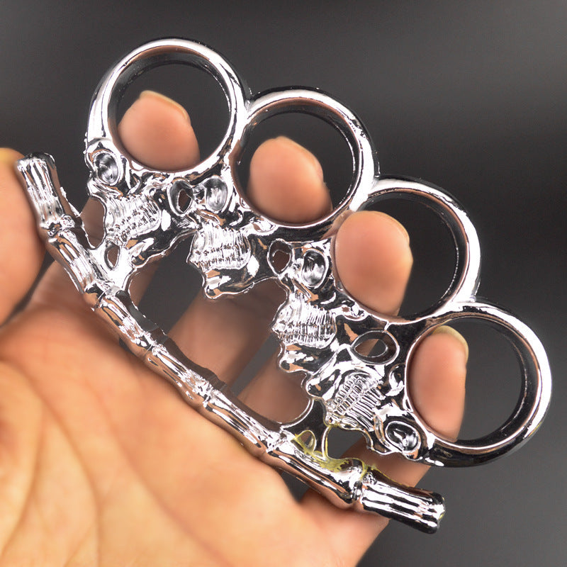 Demon-Inspired White Bone Knuckle Duster for Self-Protection