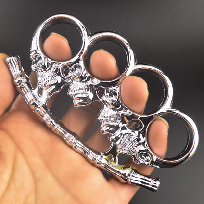 Demon-Inspired White Bone Knuckle Duster for Self-Protection