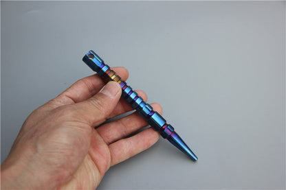 TC4 Titanium Tactical Pen EDC Tool with Key Stick and Window Breaking Feature