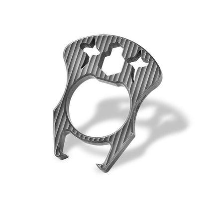 Titanium MultiTool Keychain for All-in-One EDC Knuckle Duster Functionality