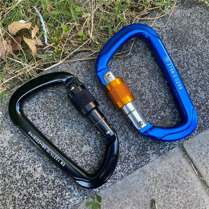 Aluminum Ascent D-Lock Carabiner for Climbing Gear Security