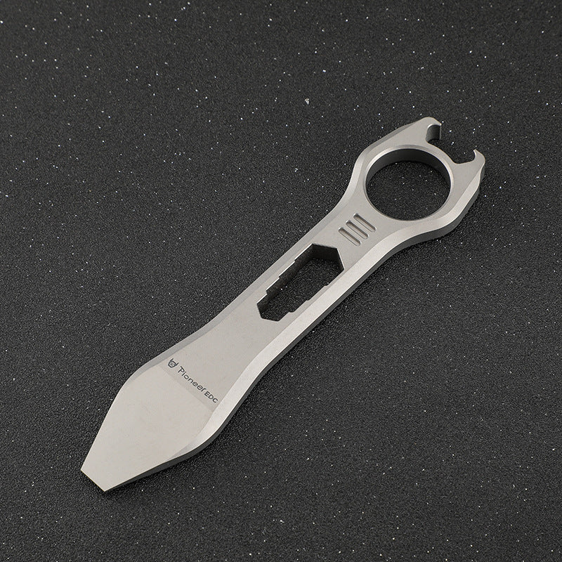 TC4 Titanium Knuckle Duster EDC MultiTool Bottle Opener Hex Wrench