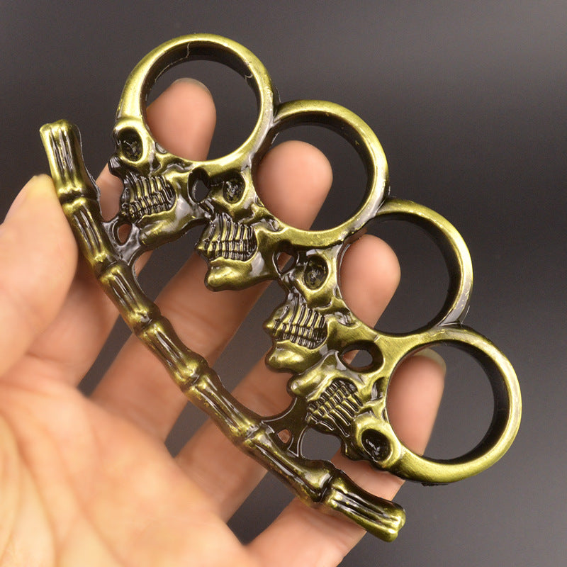 Demon-Inspired White Bone Knuckle Duster for Self-Protection
