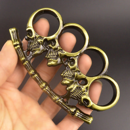 Demon-Inspired White Bone Knuckle Duster for Self-Protection