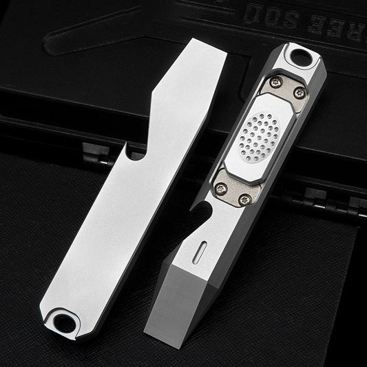 Heavy-Duty Titanium Bottle Opener with Tactical Lever