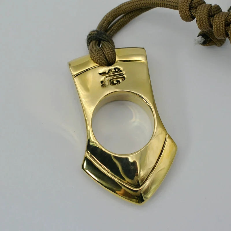 Tactical Copper Keychain with Knuckle Duster Functionality
