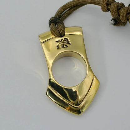Tactical Copper Keychain with Knuckle Duster Functionality
