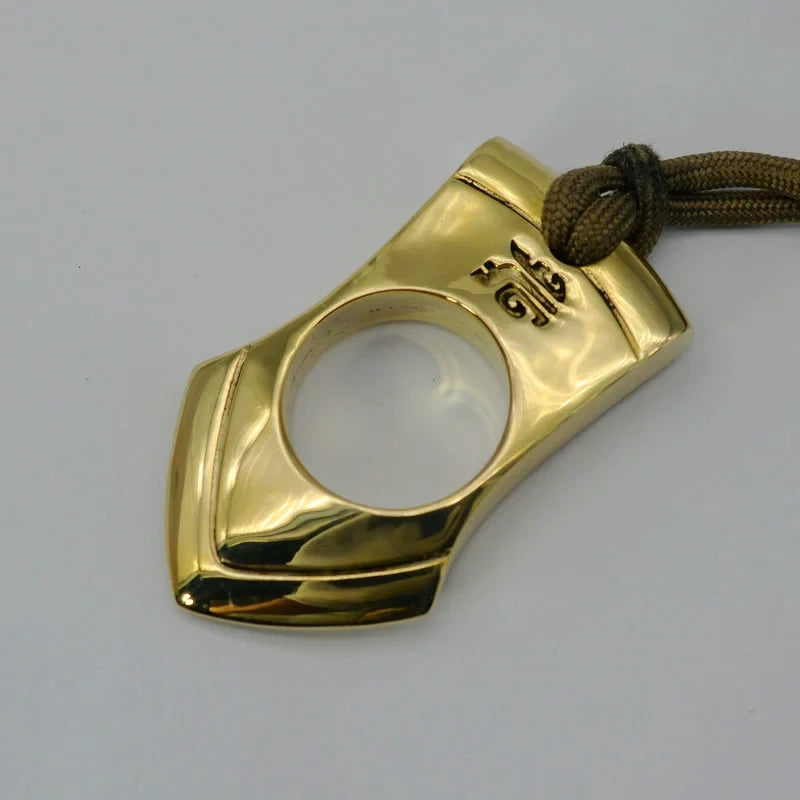 Tactical Copper Keychain with Knuckle Duster Functionality