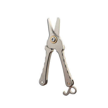 Portable Titanium Keychain Scissors for Hair and Beard Grooming