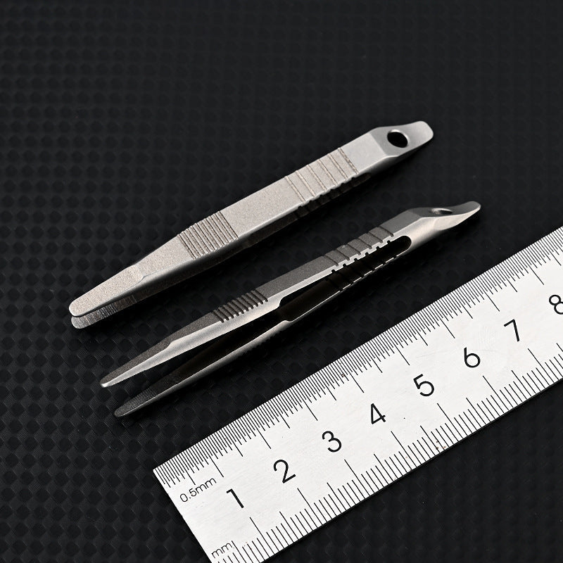 TC4 Titanium Compact Tweezer Keychain for Everyday Carry