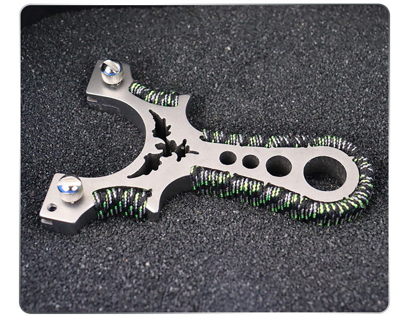 Stainless Steel Multi-Tool Slingshot for Outdoor Use with Fast Release