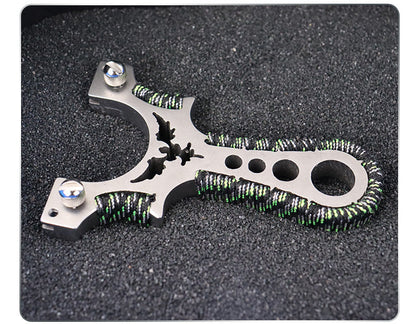 Stainless Steel Multi-Tool Slingshot for Outdoor Use with Fast Release