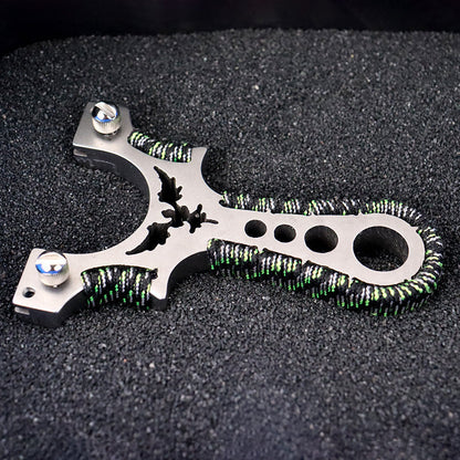 Stainless Steel Multi-Tool Slingshot for Outdoor Use with Fast Release