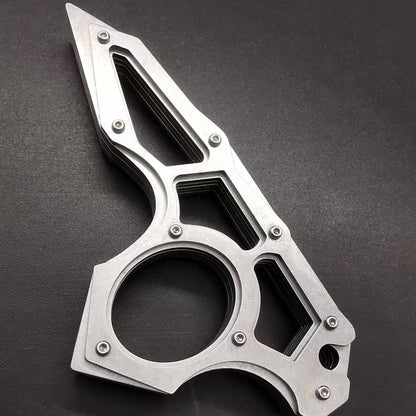 Stainless Steel Single Finger Knuckle Duster for Outdoor Self Defense and Emergency Use