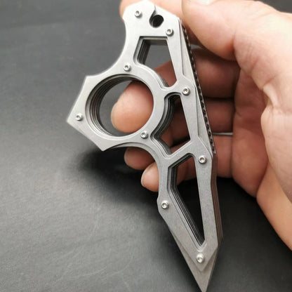 Stainless Steel Single Finger Knuckle Duster for Outdoor Self Defense and Emergency Use