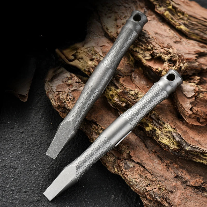 Titanium Alloy EDC Multi-tool with Pry Bar and Crowbar Features for Outdoors