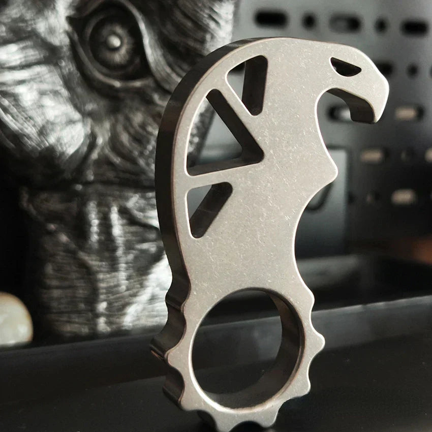 TC4 Titanium Knuckle Duster EDC Tool for Personal Security