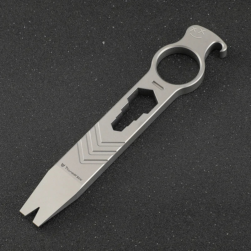 Multi-Function Titanium Alloy Knuckle Duster Featuring Crowbar Wrench Screwdriver