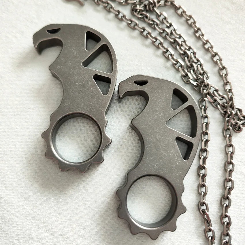 TC4 Titanium Knuckle Duster EDC Tool for Personal Security