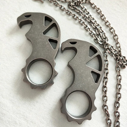 TC4 Titanium Knuckle Duster EDC Tool for Personal Security