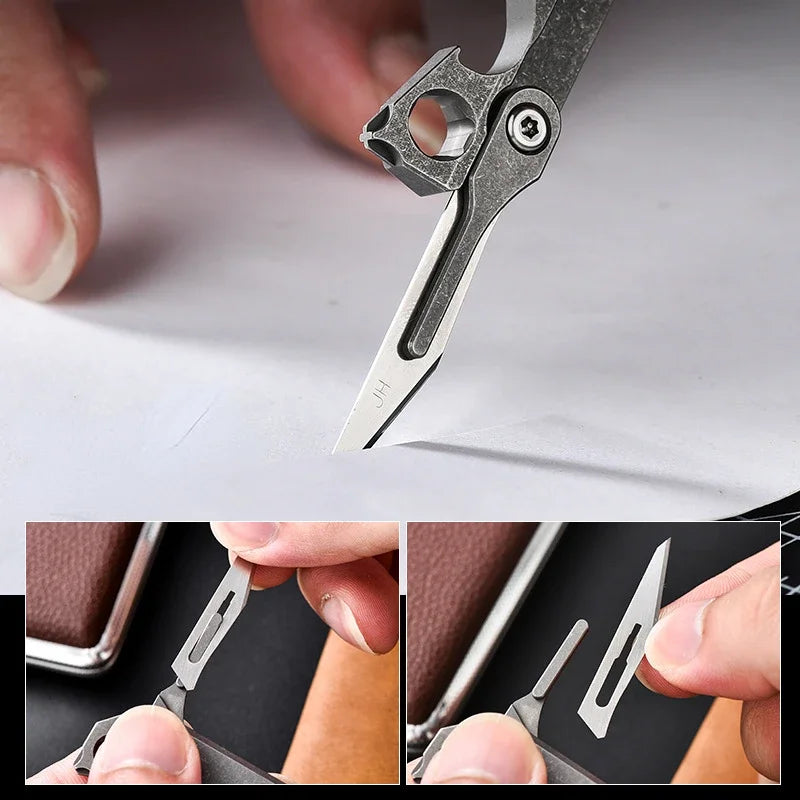 Outdoor Self-defense and Survival Titanium Alloy Pry Bar Multi-tool