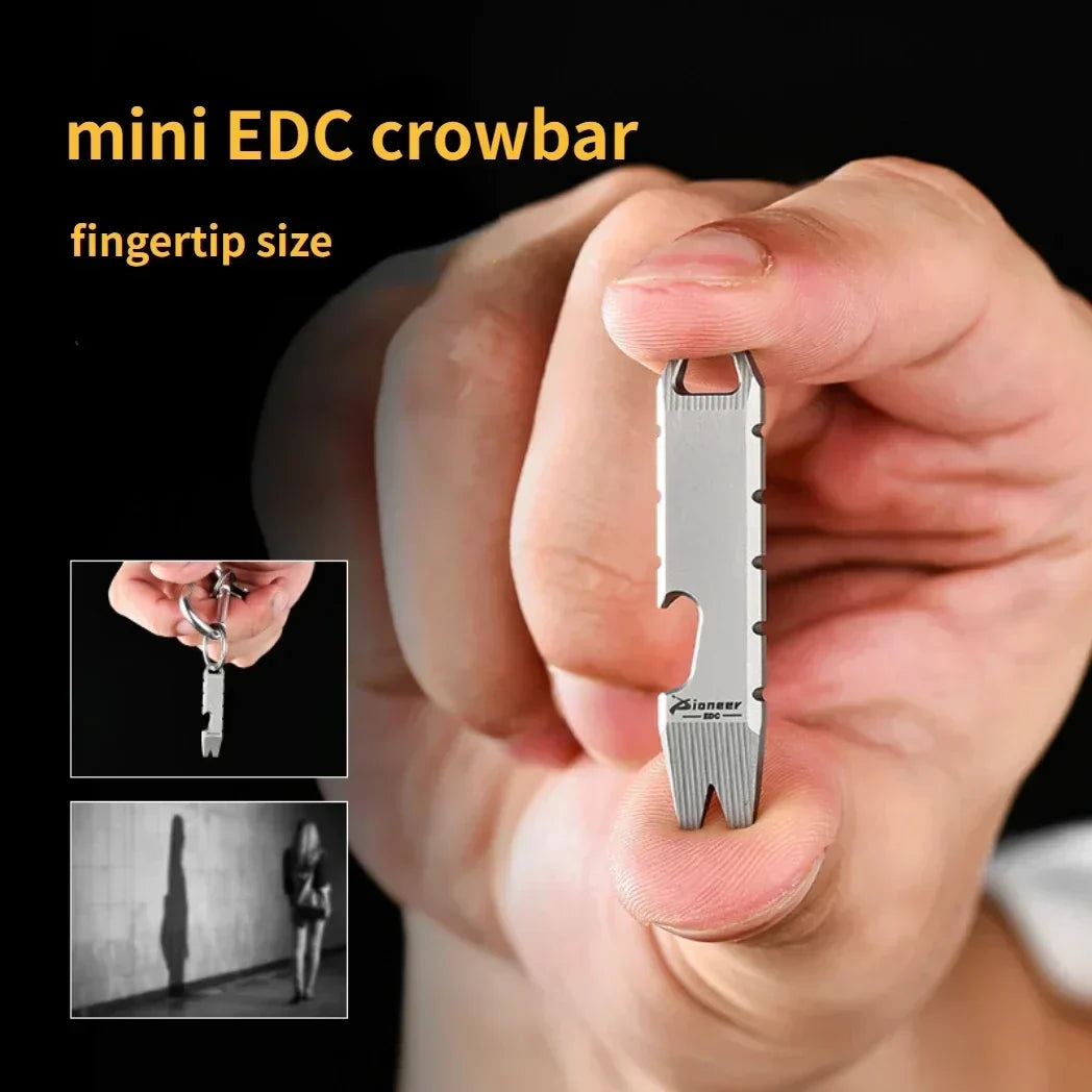 Portable Titanium Alloy EDC Hanging Accessory Mini Crowbar Opener