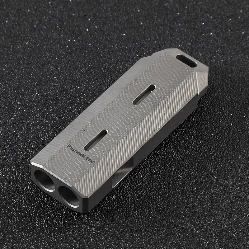 Double Tube High Audio Whistle Crafted from Titanium Alloy for Outdoor Rescue