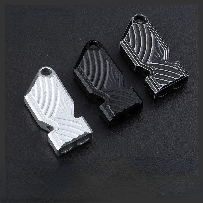 Dual Audio Whistle in Aluminum Alloy for Survival and Outdoor Activities