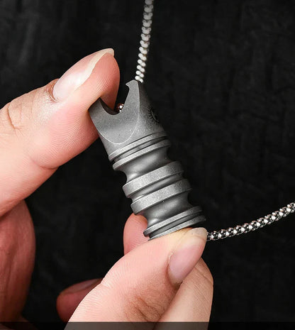 Titanium Alloy EDC Multi-tool with Integrated Knife Corkscrew and Hex Wrench