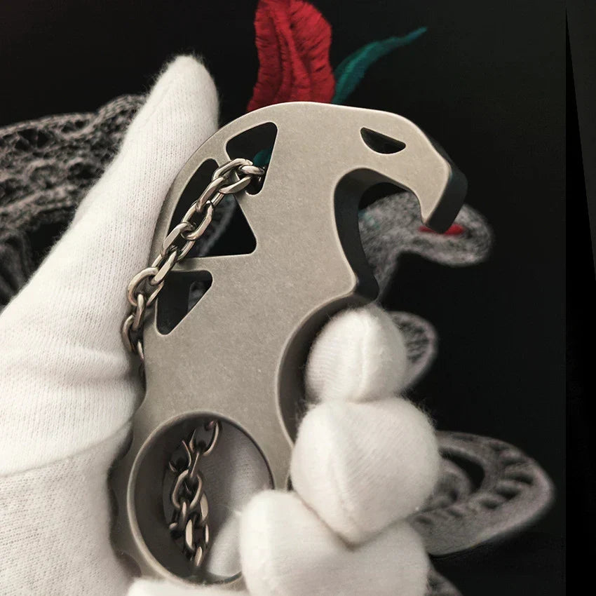 TC4 Titanium Knuckle Duster EDC Tool for Personal Security