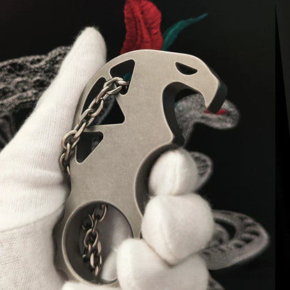 TC4 Titanium Knuckle Duster EDC Tool for Personal Security