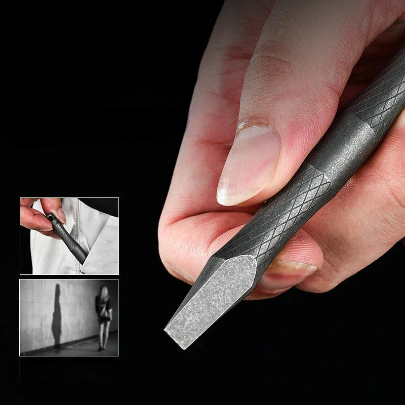 Titanium Alloy EDC Multi-tool with Pry Bar and Crowbar Features for Outdoors