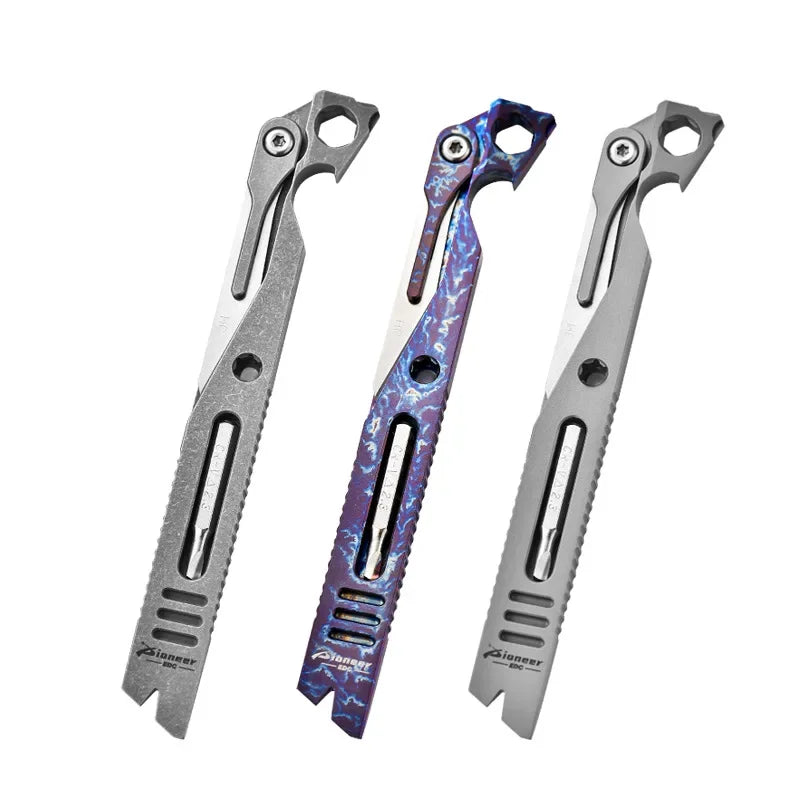Outdoor Self-defense and Survival Titanium Alloy Pry Bar Multi-tool