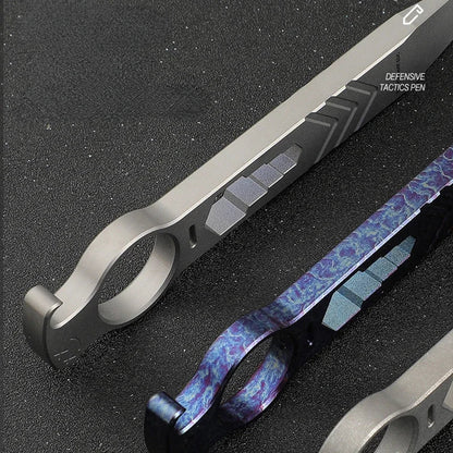 Multi-Function Titanium Alloy Knuckle Duster Featuring Crowbar Wrench Screwdriver