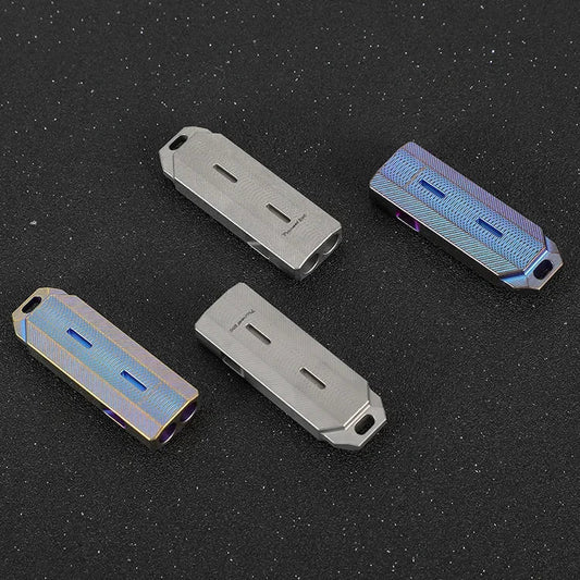 Double Tube High Audio Whistle Crafted from Titanium Alloy for Outdoor Rescue