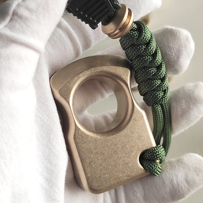 Single Finger Brass Knuckle Duster Multi-Use Defense Tool