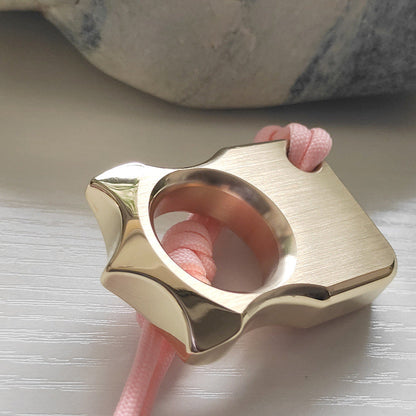 Single Finger Brass Knuckle Duster Multi-Use Defense Tool