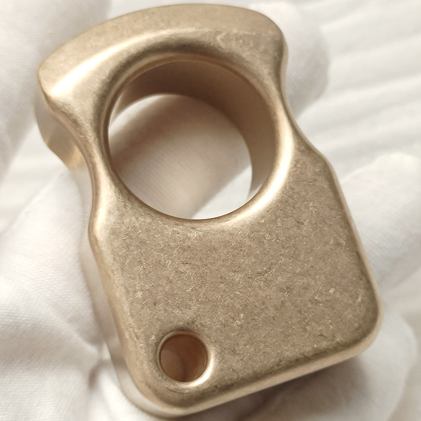 Single Finger Brass Knuckle Duster Multi-Use Defense Tool