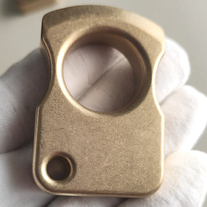 Single Finger Brass Knuckle Duster Multi-Use Defense Tool