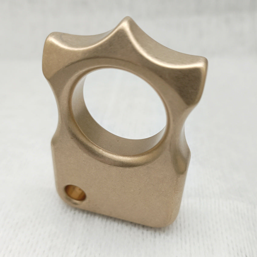 Single Finger Brass Knuckle Duster Multi-Use Defense Tool