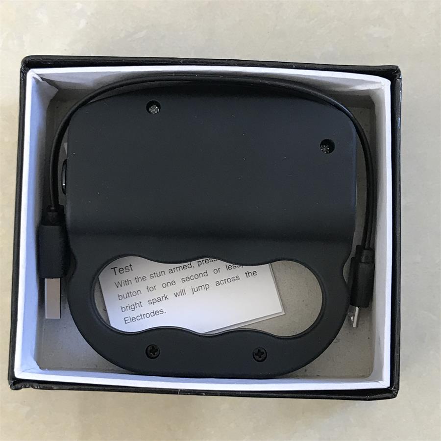 Mini Electric Stick with Three Finger Knuckle for Self-Protection