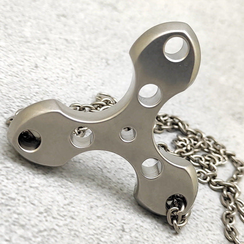 EDC Tool Necklace in Titanium for Personal Defense