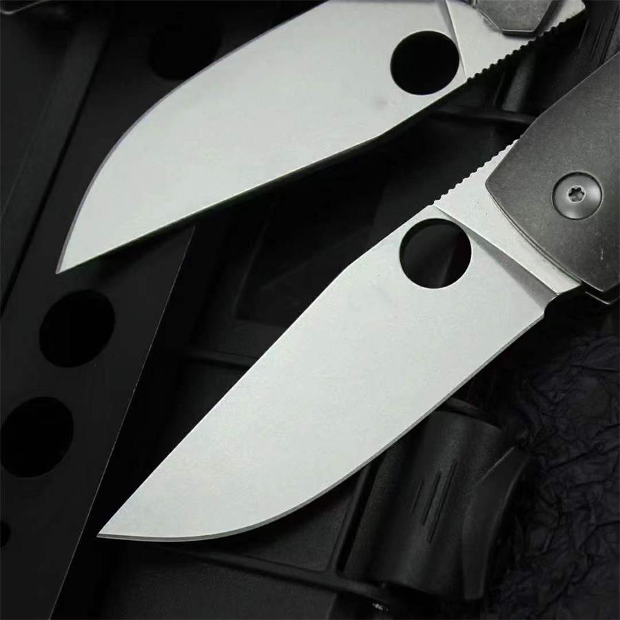 Titanium Alloy Handle Outdoor Knife with D2 Steel Blade for Camping