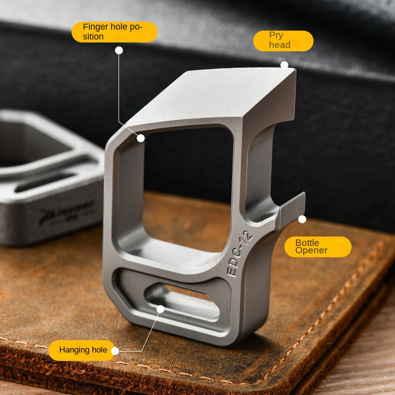 Titanium Knuckle Duster Guard with Integrated Bottle Opener
