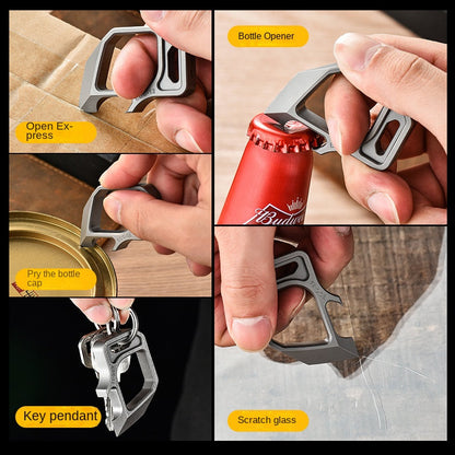 Titanium Knuckle Duster Guard with Integrated Bottle Opener