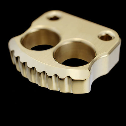 Mini Solid Brass Knuckle Duster Two-Finger Window Breaker