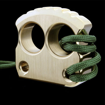 Mini Solid Brass Knuckle Duster Two-Finger Window Breaker