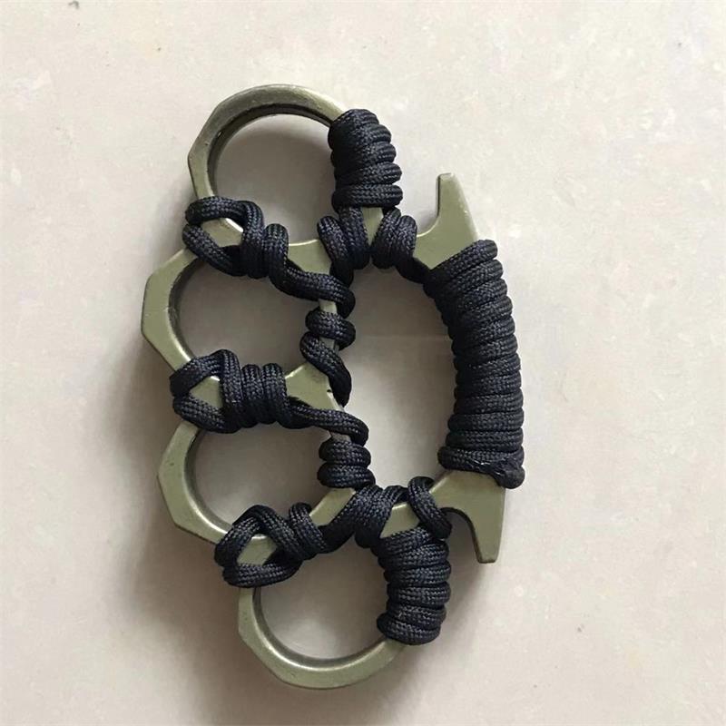 Knuckle Duster with Umbrella Rope Design Four Finger Defense Gear