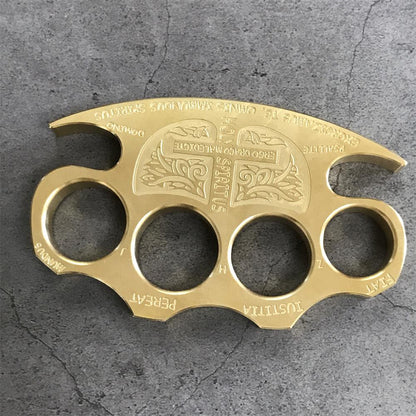 Brass Knuckle Duster Warrior Self Defense EDC Tool for Breaking Windows