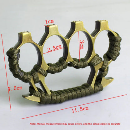 Brass Knuckle Duster with Four Finger Defense for Personal Safety